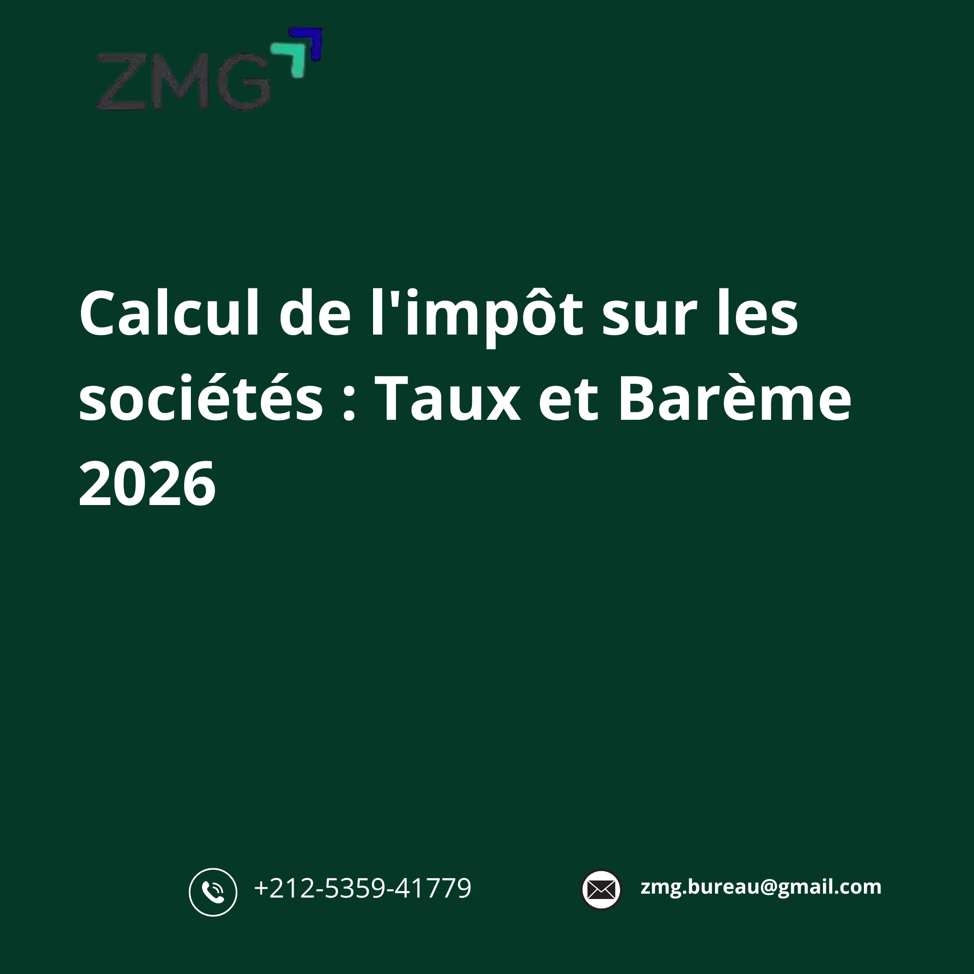 Calcul de l'impôt sur les sociétés