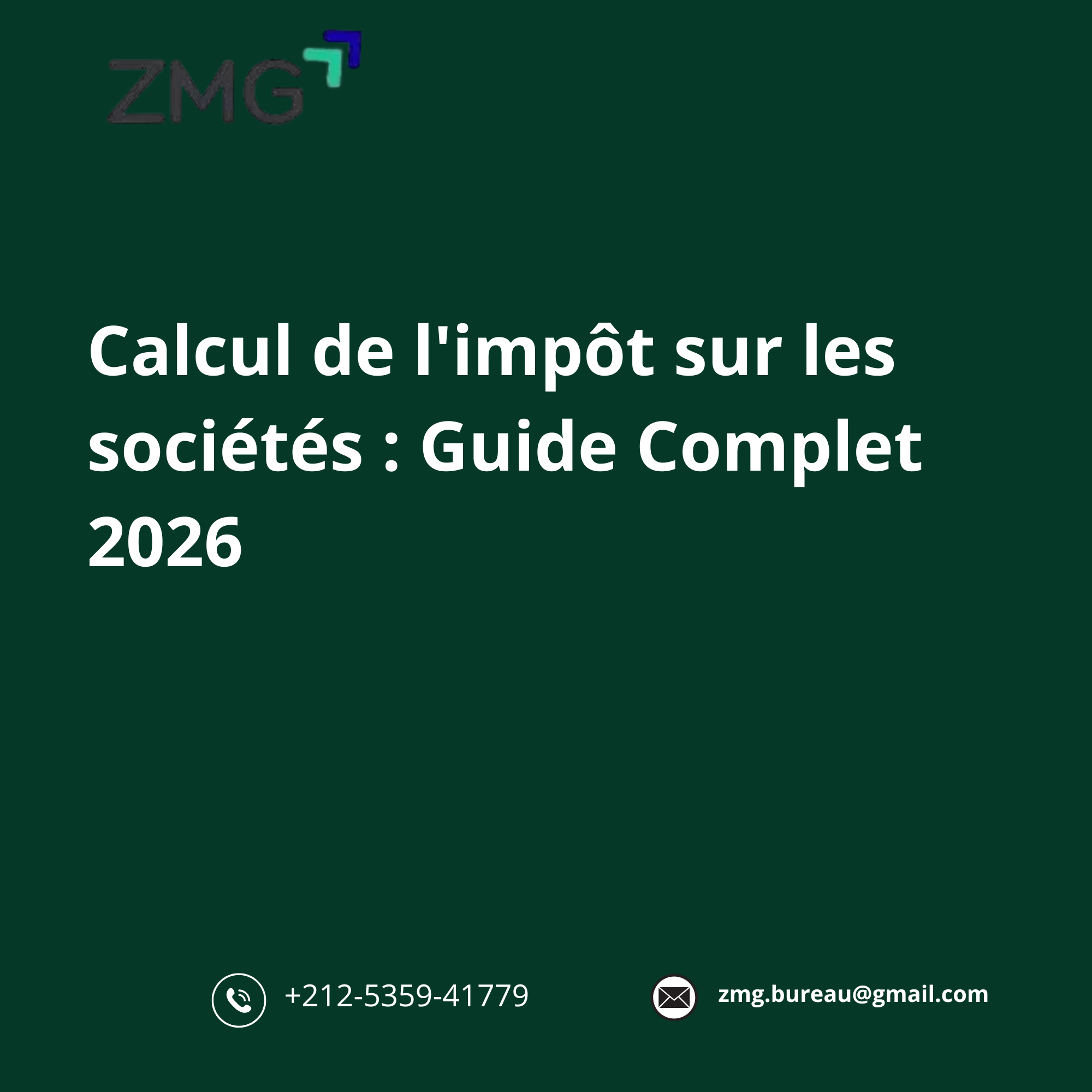 Calcul de l'impôt sur les sociétés