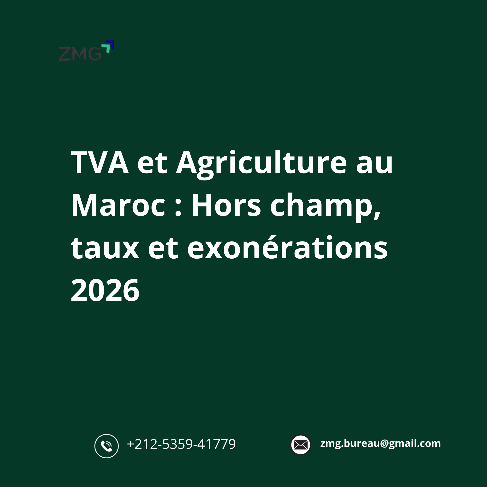 TVA et Agriculture au Maroc