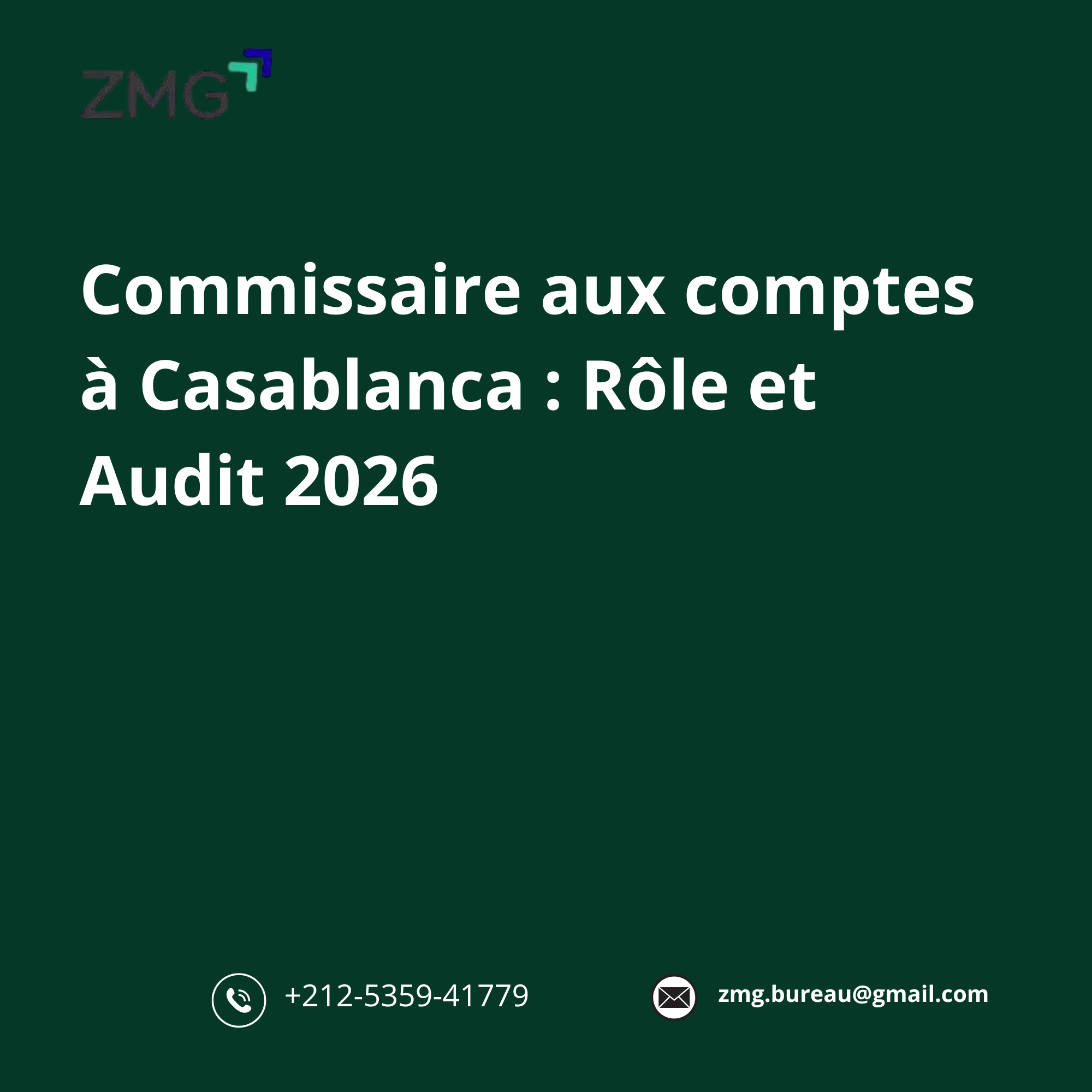 Commissaire aux comptes à Casablanca