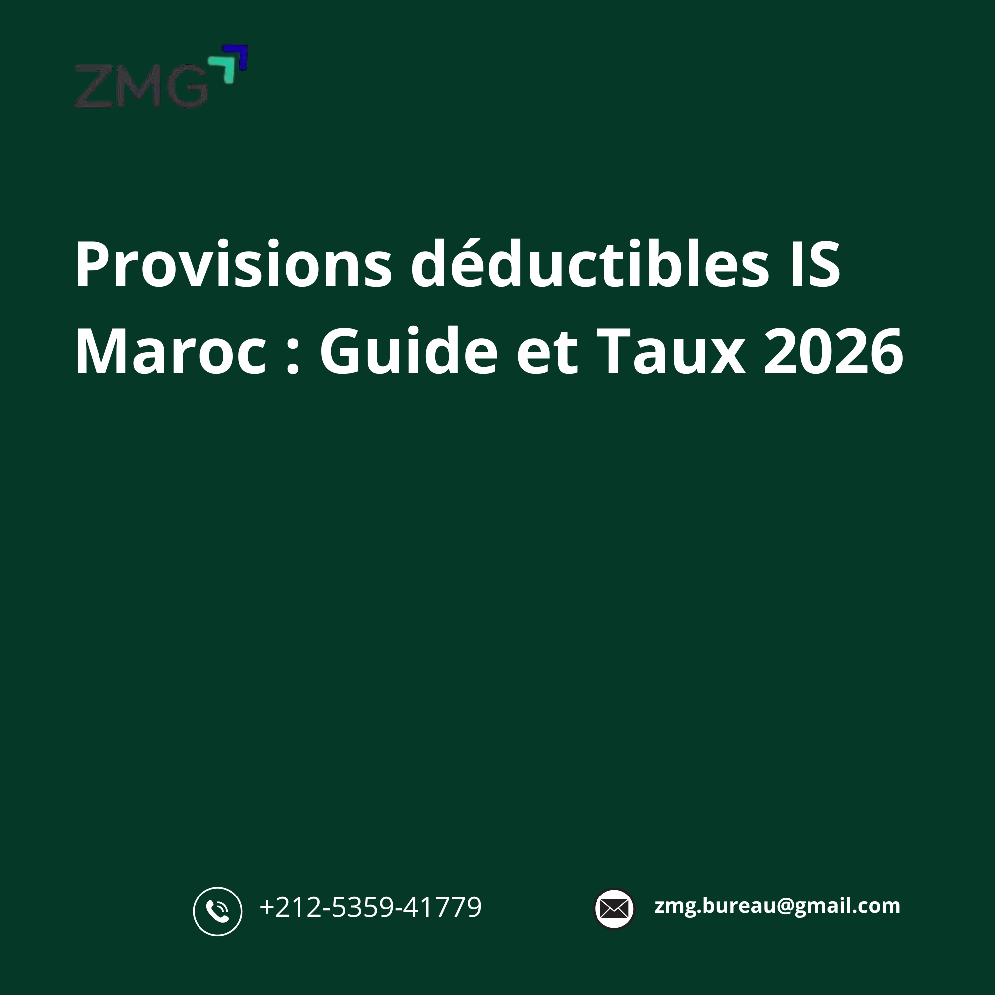 provisions déductibles IS Maroc
