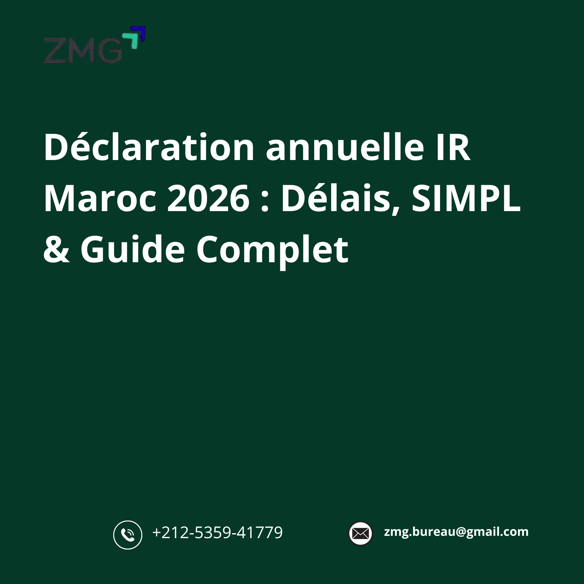 Déclaration annuelle IR Maroc